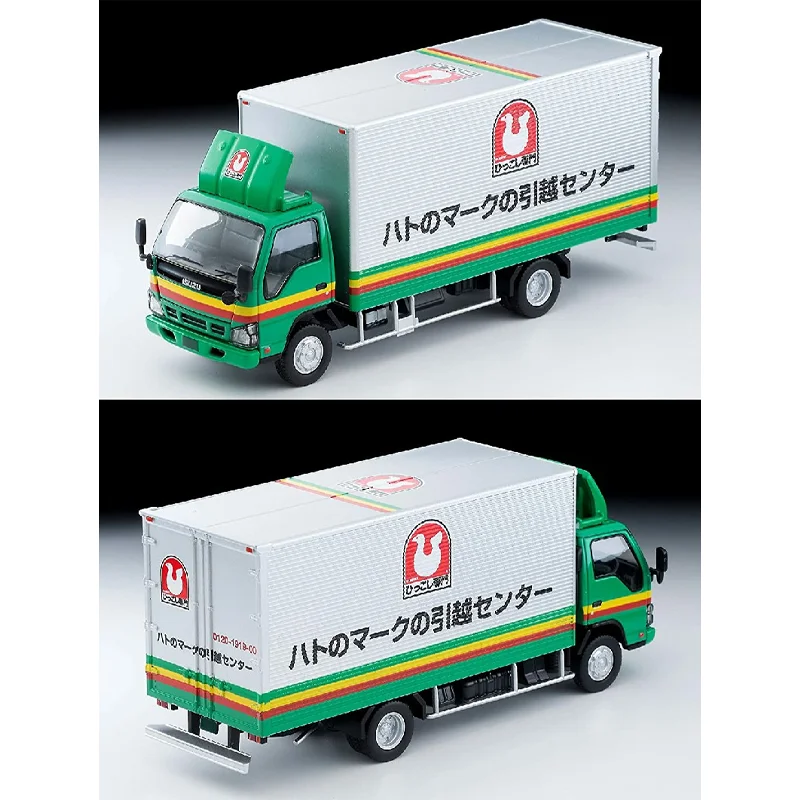 Takara Tomytec 1/64 TLV-N285a กล่องโลโก้รถอิซุเอลฟ์นกพิราบเคลื่อนที่ของเล่นโลหะผสมโมเดลรถเหล็กหล่อของขวัญ