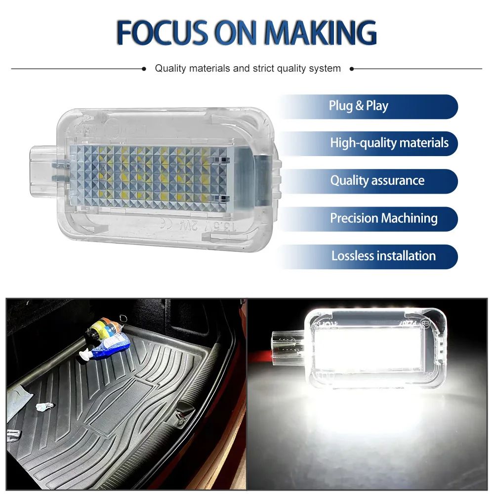 1Pcs Car LED Luggage Compartment Lights Assembly Trunk Cargo Lamps For HONDA, Civic ix saloon, FB (year 2011-2016) Plug and Play