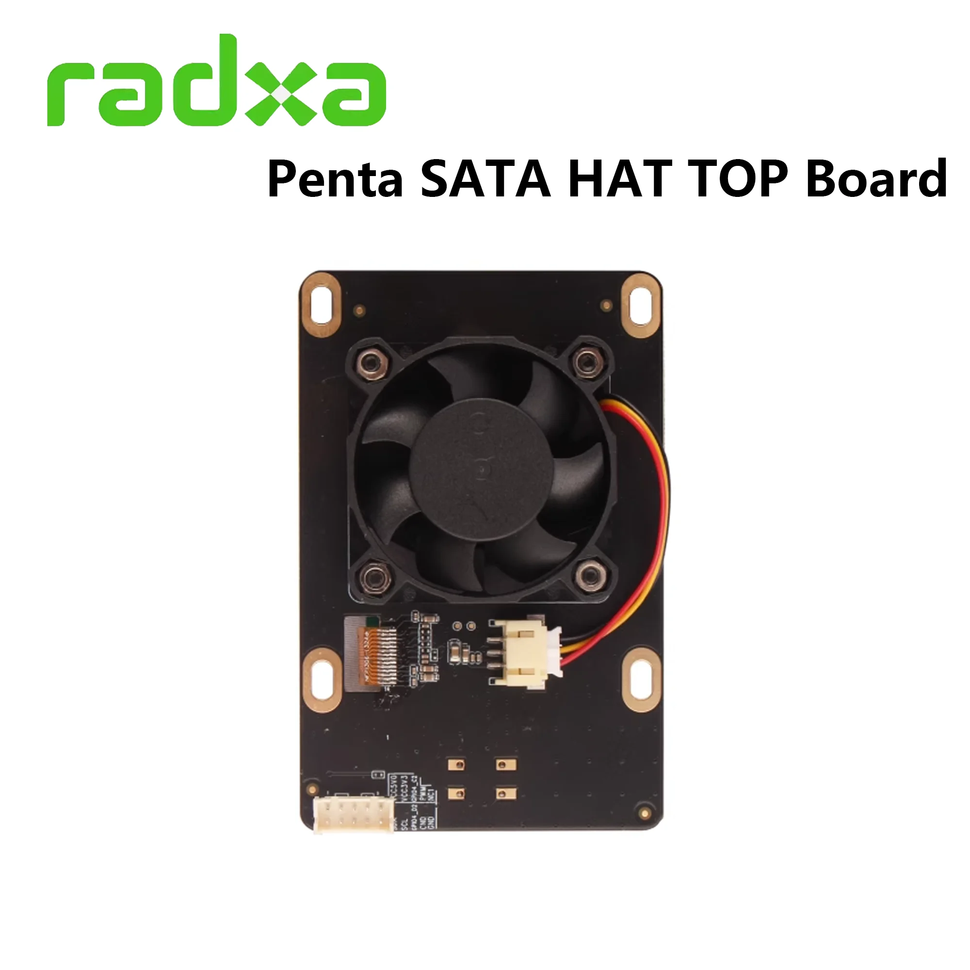 Penta SATA HAT TOP Board For Radxa Penta SATA HAT with Extension IP 0.91OLED and Cooling Fan