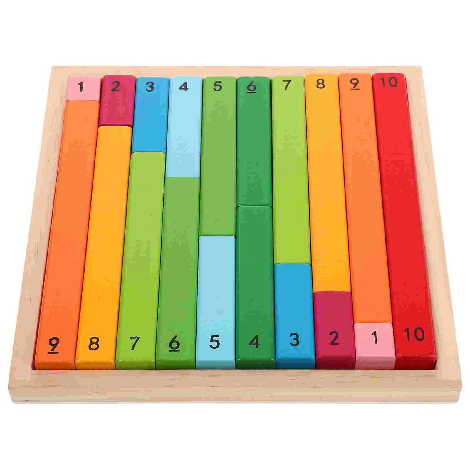 Math Teaching Aids Toddler Montessori Toys Stick Decimal Counting Blocks Wood Sticks