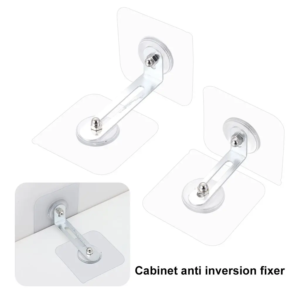 Safety Baby Care Furniture Stabilizer Self-Adhesive Cabinet Lock Adhesive Furniture Wall Anchors Anti-overturning Fixed Clip