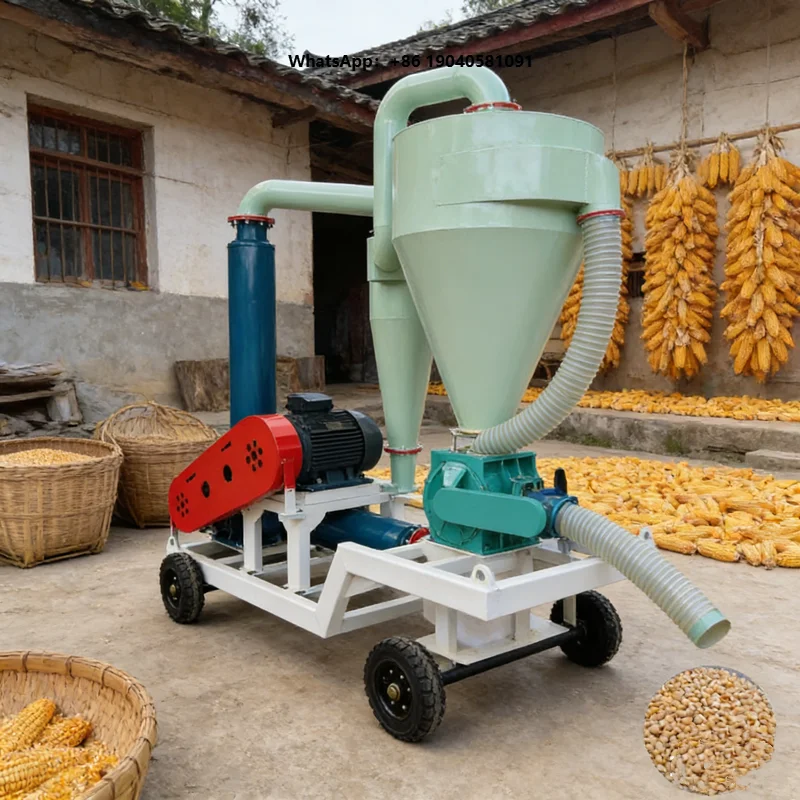 Corn Soybean Negative Pressure Rice Coffee Beans Grain Suction Conveyor Pneumatic Feeder Agricultural Conveying