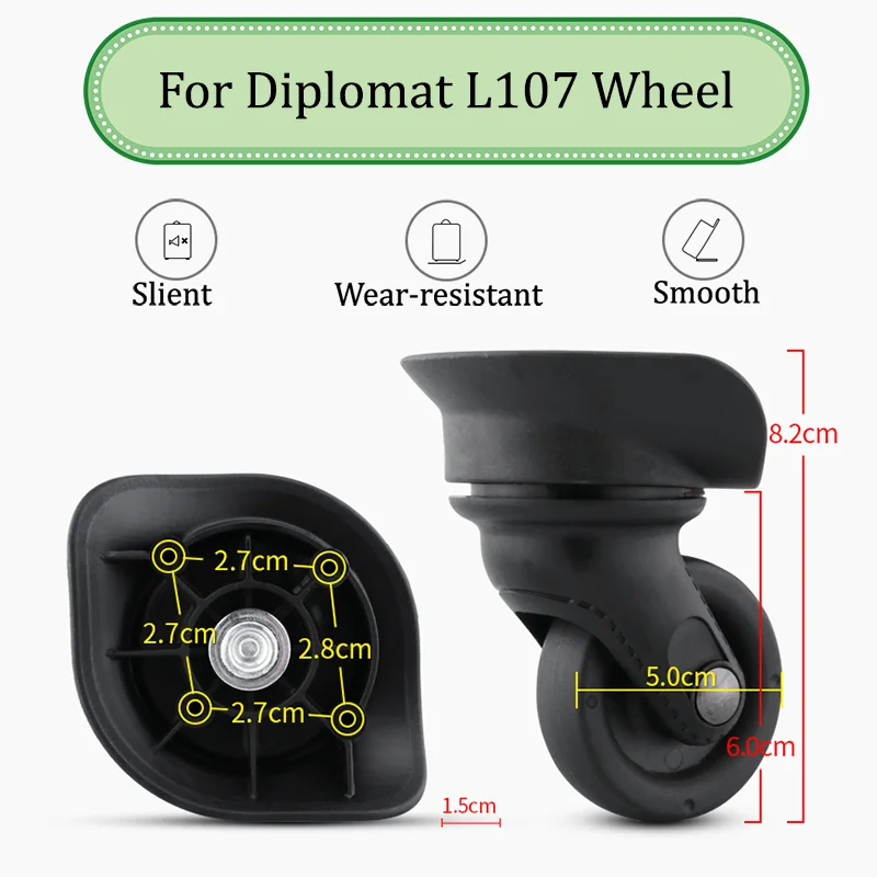 

Suitable For Diplomat L107 Universal Wheel Trolley Case Wheel Replacement Luggage Pulley Sliding Casters Wear-resistant Repair