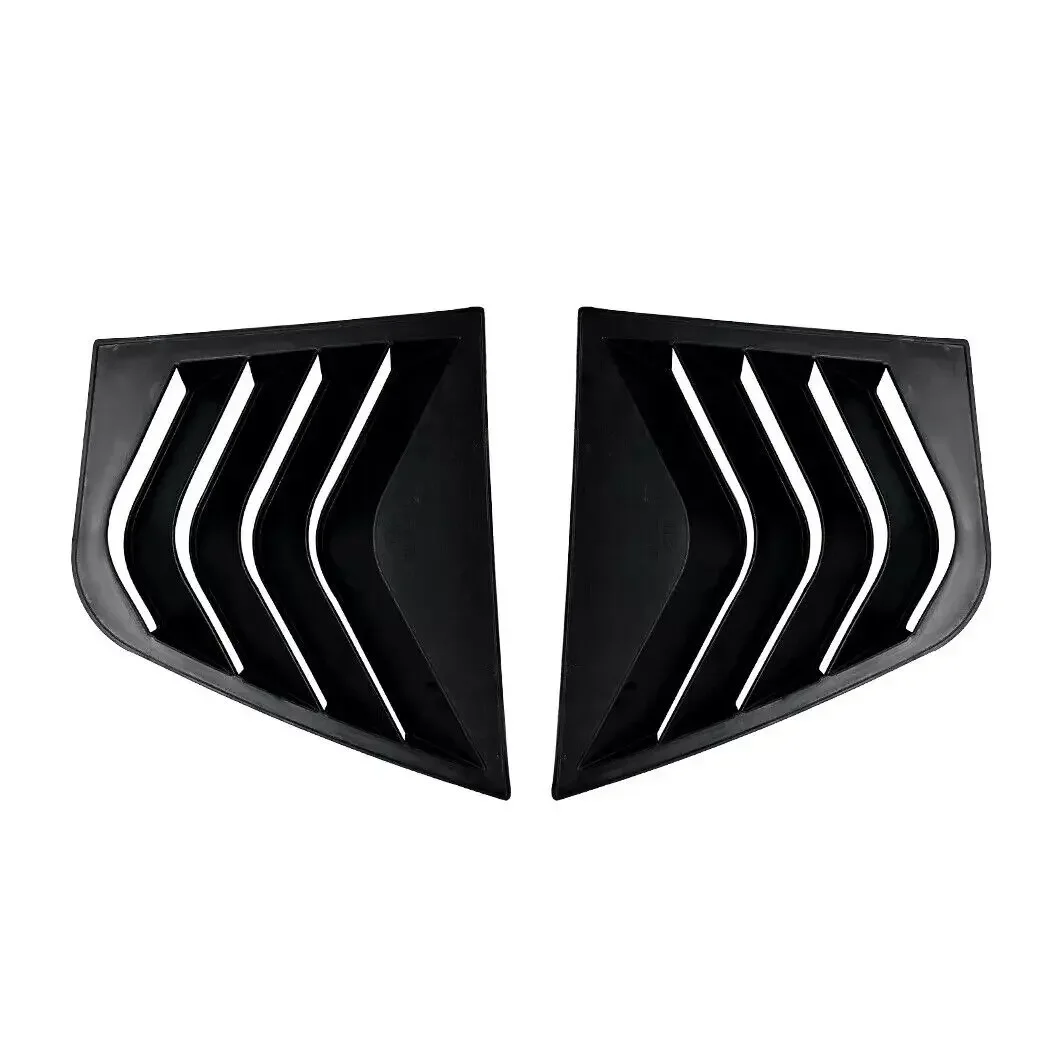 Car Rear Louver Window Side Shutter Cover Fit For Kia Stinger 2018-2023  Trim Sticker Vent Scoop ABS  Black Carbon Fiber
