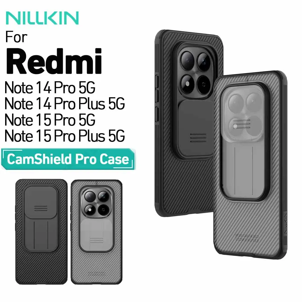 

Для Redmi note 15 Pro Plus 5G 14 Pro Plus 5G Nillkin CamShield Pro слайд-камера, противоударный защитный чехол для телефона
