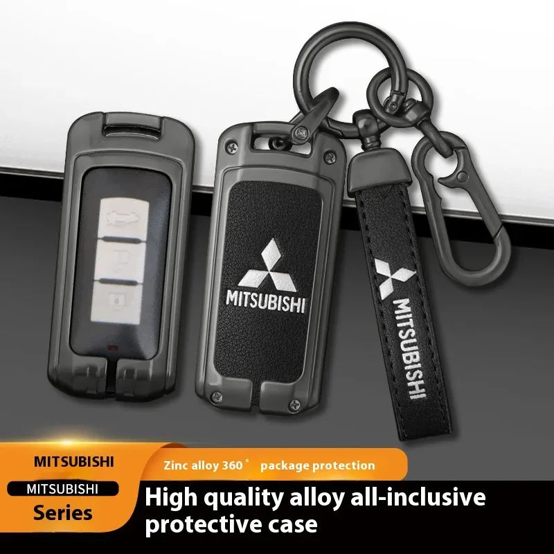 Auto Zink-legierung Schlüssel Fall Tasche Metall Schlüssel Shell Für Mitsubishi Outlander Pajero L200 Triton Colt Lancer EX Evolution X Ralliart Asx