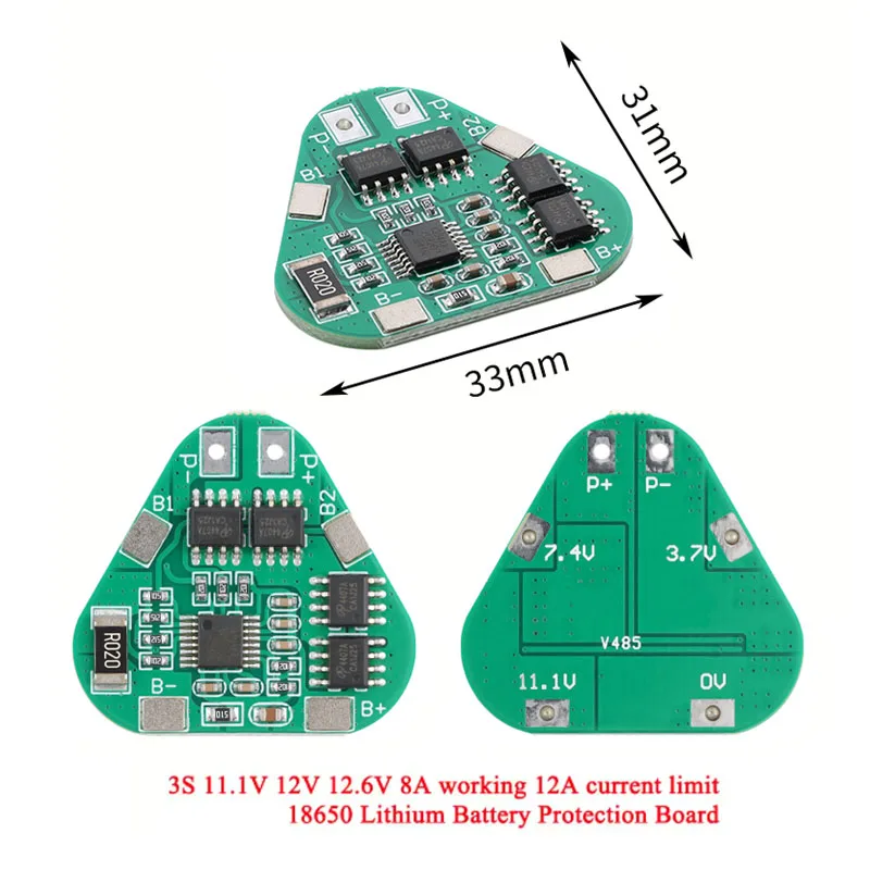 1S 3.7V 3A 4A 7.5A 10A 12A 16A 24A 3.2V 1MOS 2MOS 3MOS 4MOS 6MOS LiFePO4/Li-ion BMS PCM 18650 Lithium Battery Protection Board