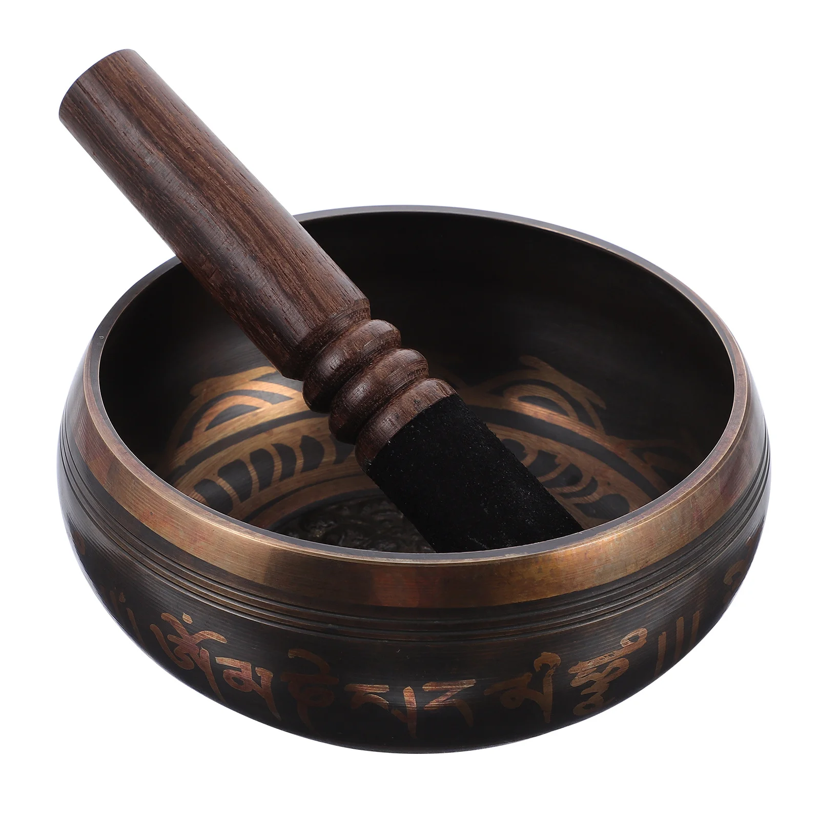 

Meditation Bowl Sound Yoga Singing Inner Lining Music Ohm Wood Meditative Mini Singingbowl Prayer Striker