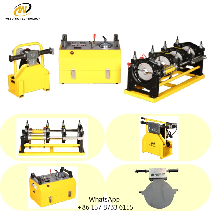 New High Quality 40-200mm Hot Melt Hydraulic Butt Fusion Welding Machine For PP/PVDF/HDPE Pipes 3.65kw Power 0-6.3Mpa Pressure 2