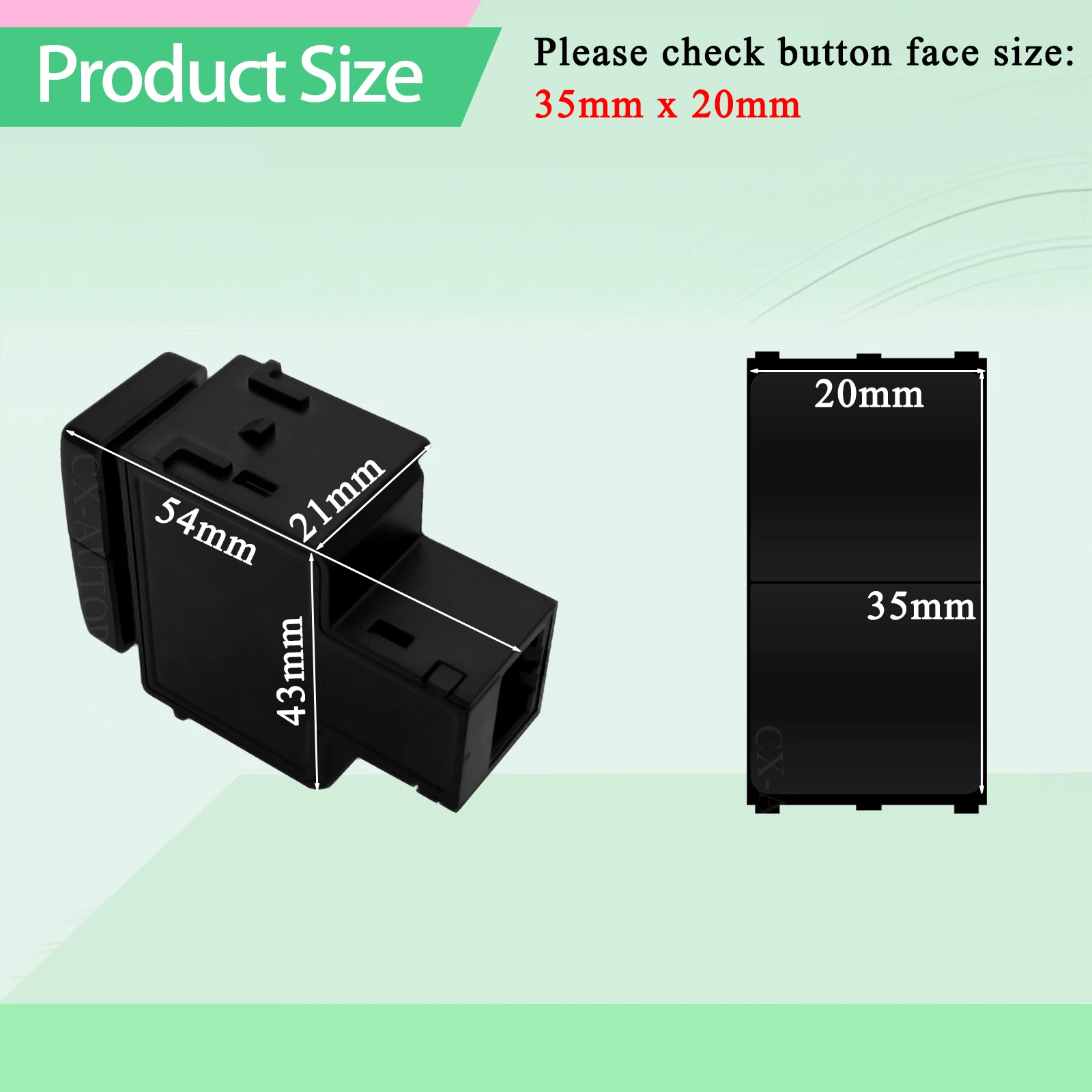 Power Camera 2 IN 1 Push Switch 12V Car Dual LED Button For Nissan Patrol Y61 Y62 Navara D40 X-Trail T31 Pathfinder R51