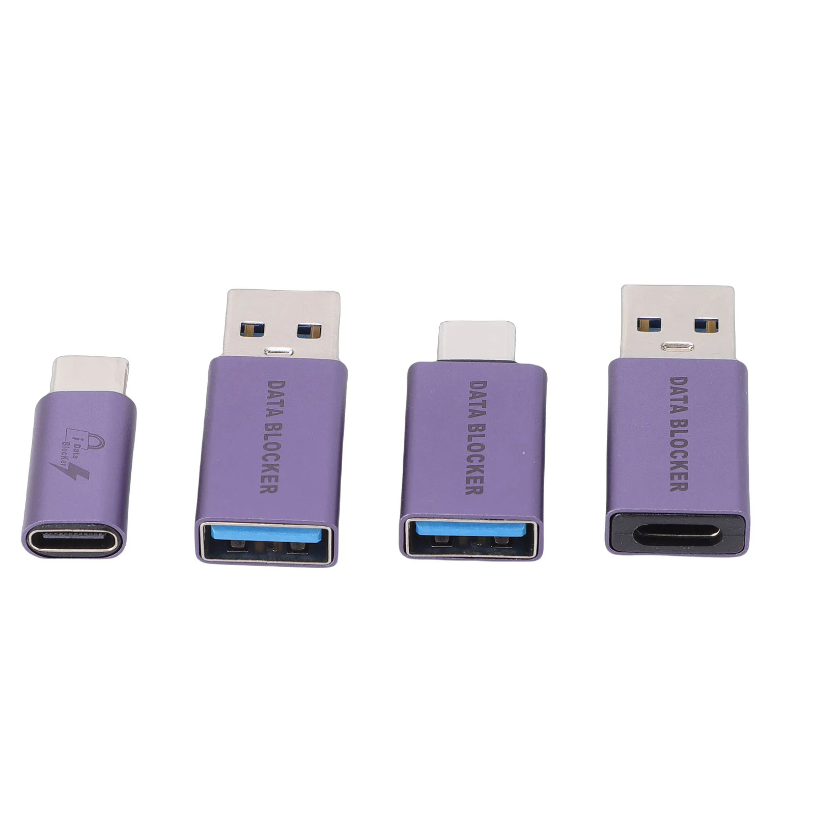 4 Pcs Data Blocker for Any USB Mobile Phone Quick Charging for Any USB Mobile Phone Quick Charging Data Blocking USB C Adapter