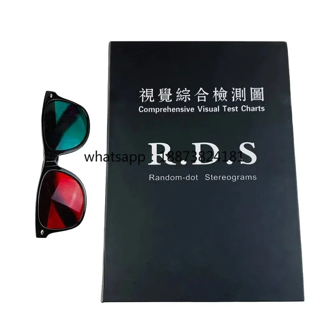 Stereo test Randoms Dot Visual test Srereograms Red Green Glasses Ensures Randoms Dot Image Separation fast shipping