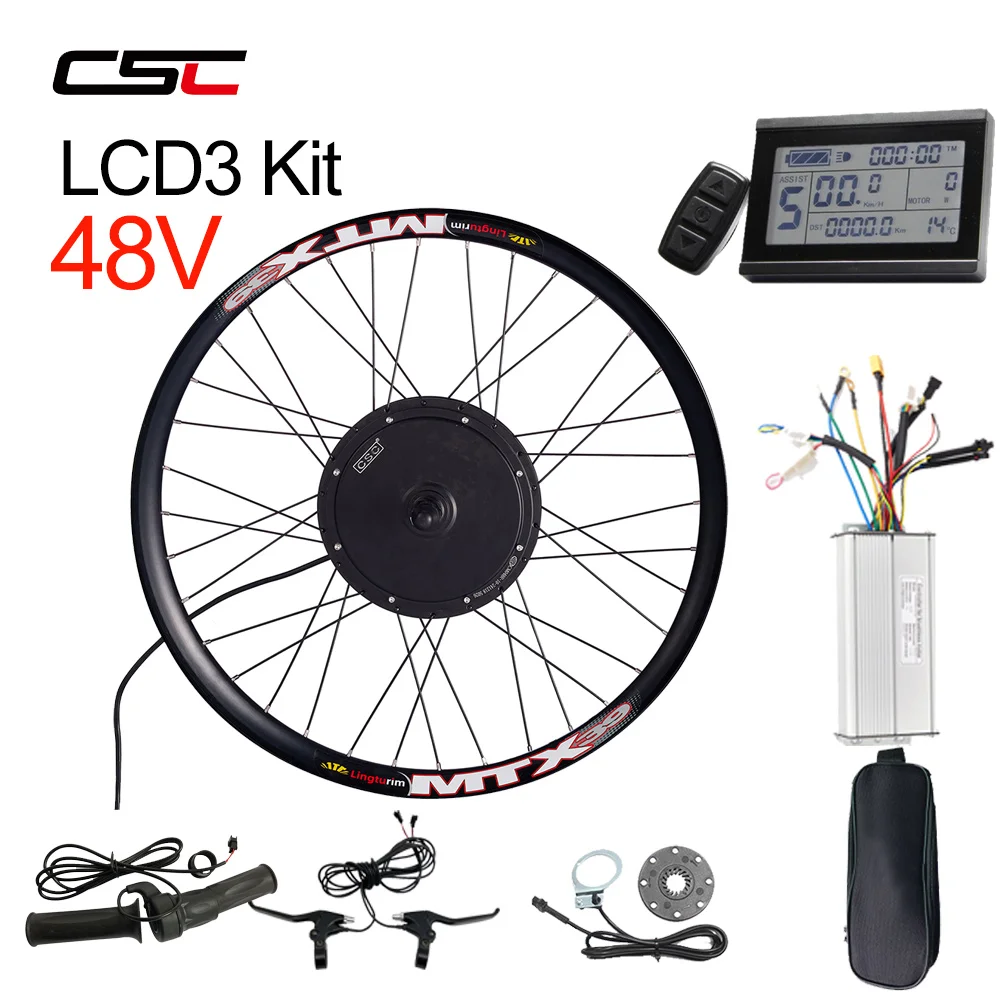 CSC دراجة كهربائية تحويل عدة EBike 20 "24" 26 "27" 27.5 "29" المحور الأمامي/الخلفي دراجة نارية عجلة عدة 36 فولت/48 فولت MTX حافة مع العرض #3