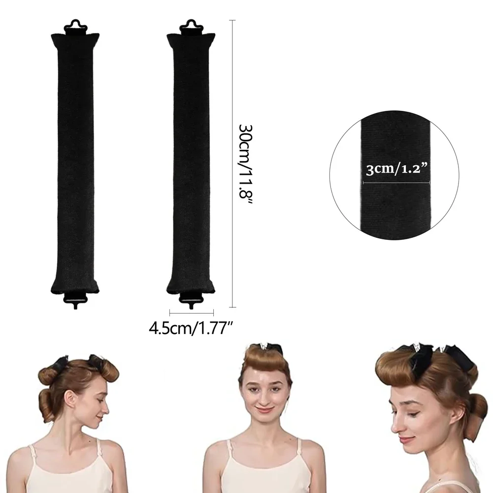 3PCS Heatless Curling Rod Headband Soft Hair Curlers Scarf No Heat Hair Rollers Sleeping Lazy Curls Flexi Rods Hair Styling Tool