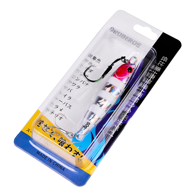 PROBEROS 8pcs Mixed Color Metal Jig 10G - 60G Artificial Baits Hard Baits Vibrant Fishing Lures for Freshwater & Saltwater image 6