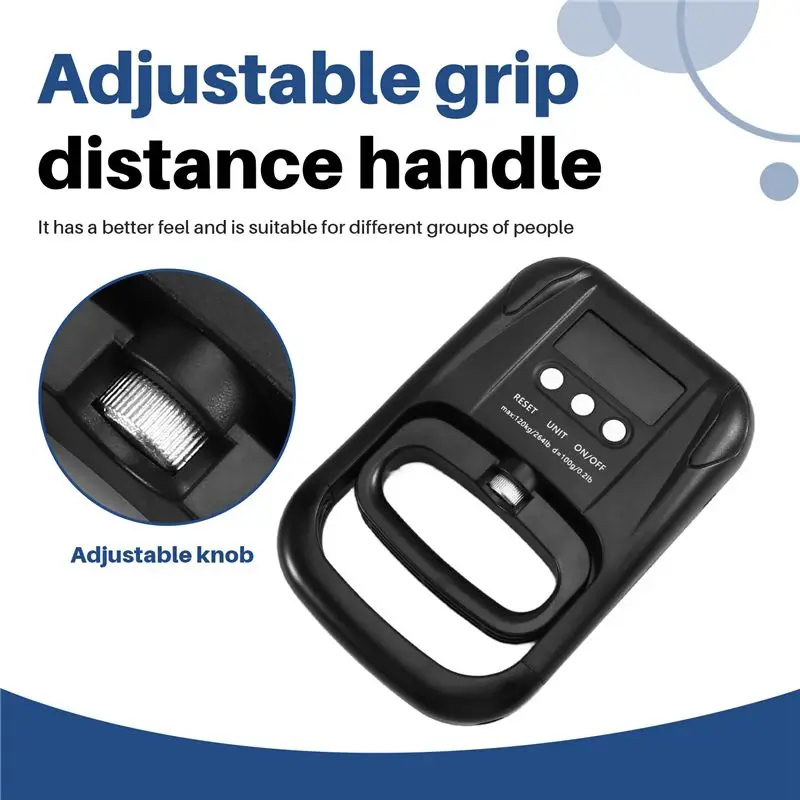 Budget-Friendly EH201 Electronic Hand Strength Meter 120Kg Digital Grips Trainer With USB LCD Screen