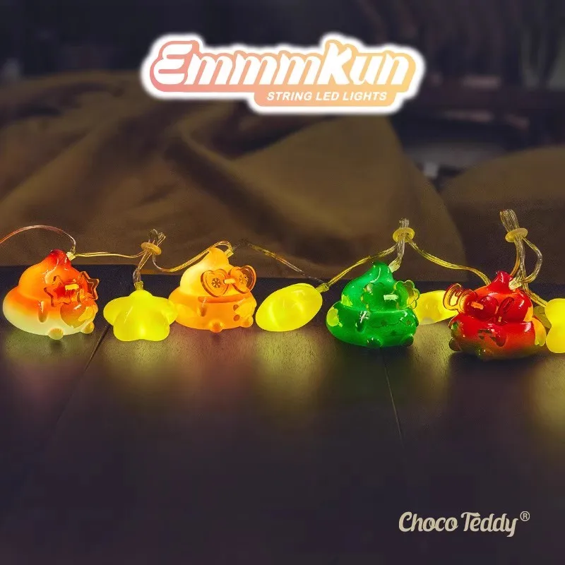 

Светодиодная гирлянда Emmmkun, модная рождественская слепая коробка, фигурки, украшения, атмосферный свет, рождественские подвески, подарок