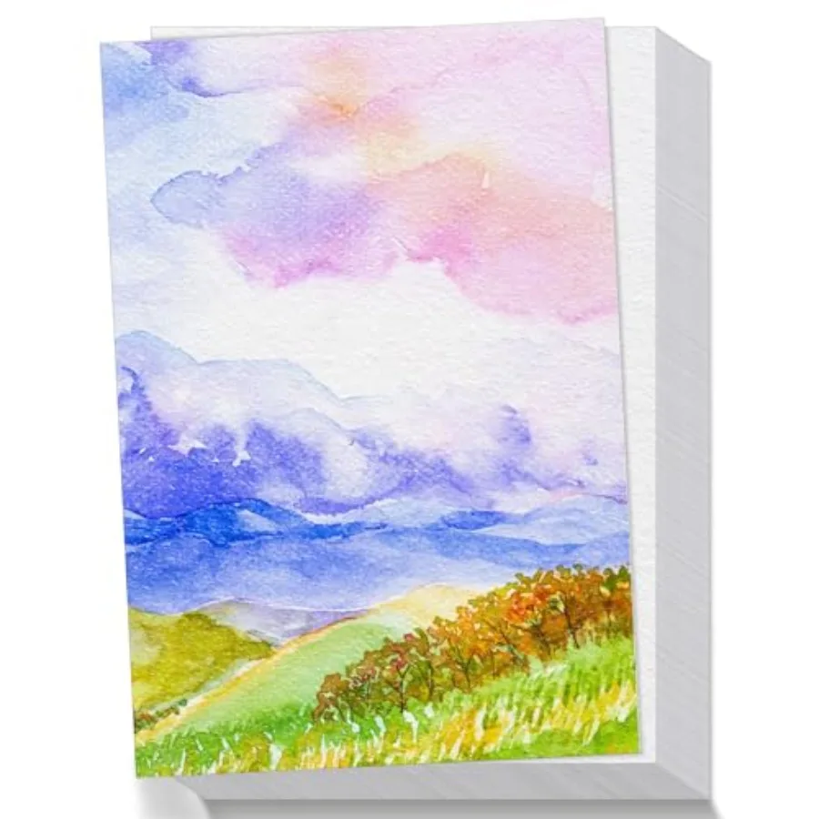 Sheets Watercolor Paper Bluk, 10lb/300GSM Cold Press Water Color Paper, Small Off-White Watercolor Drawg Pat Paper for Art Draw