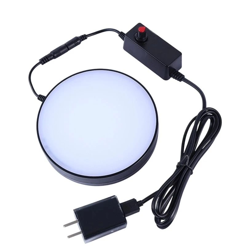 ABJG-Microscope LED Bottom Round Lamp Shadowless Backlight Illuminator For Industrial Inspection EU Plug