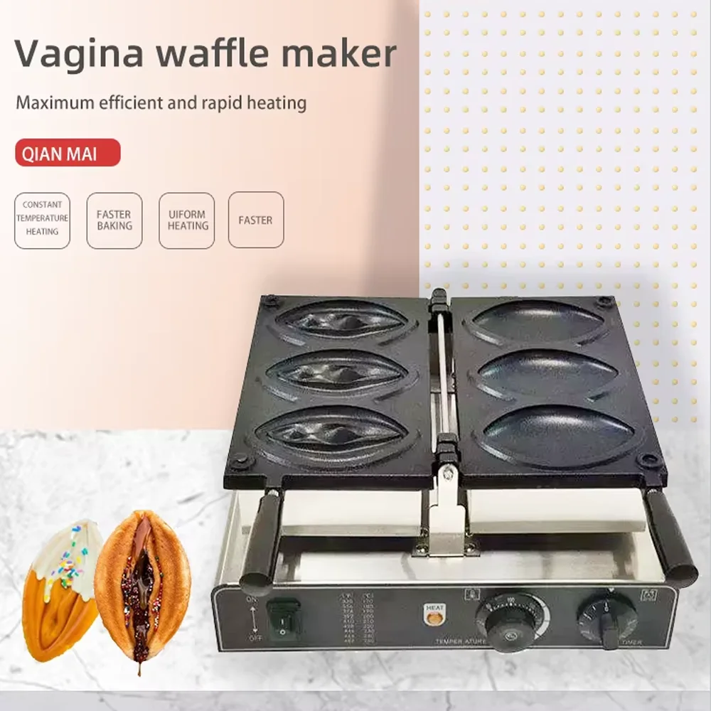 Commercial 3PCS women\'s vaginal waffle maker and bread maker, heating quickly and evenly, 110V/220V, product support customizati