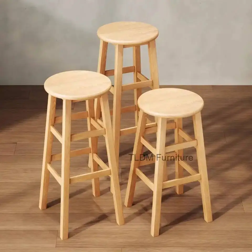 

Простой барный стул, табуреты из цельного дерева, бар, кафе, табурет для отдыха, барные высокие табуреты, домашний островный стул, стойка регистрации, кассир, рабочие стулья