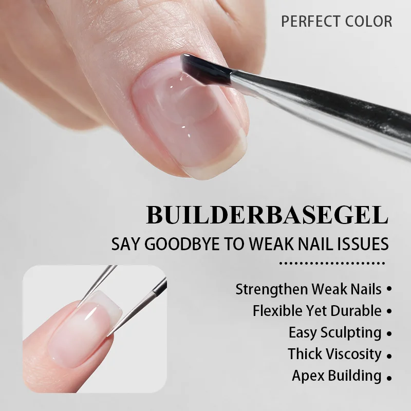 PERFECT COLOR Professional Chrome Studio, Chrome Powder Top Coat, Builder Gel Base & Crystal Top Coat Set, UV LED Cure