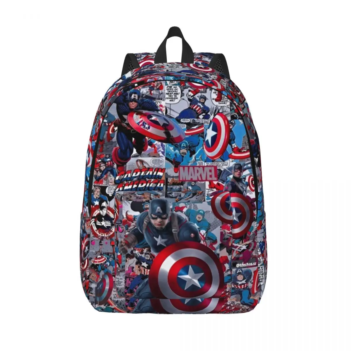 

Мстители Капитан Америка мультфильм рюкзак прочный школьный бизнес вибритановый щит рюкзак для мужчин женщин сумка для ноутбука