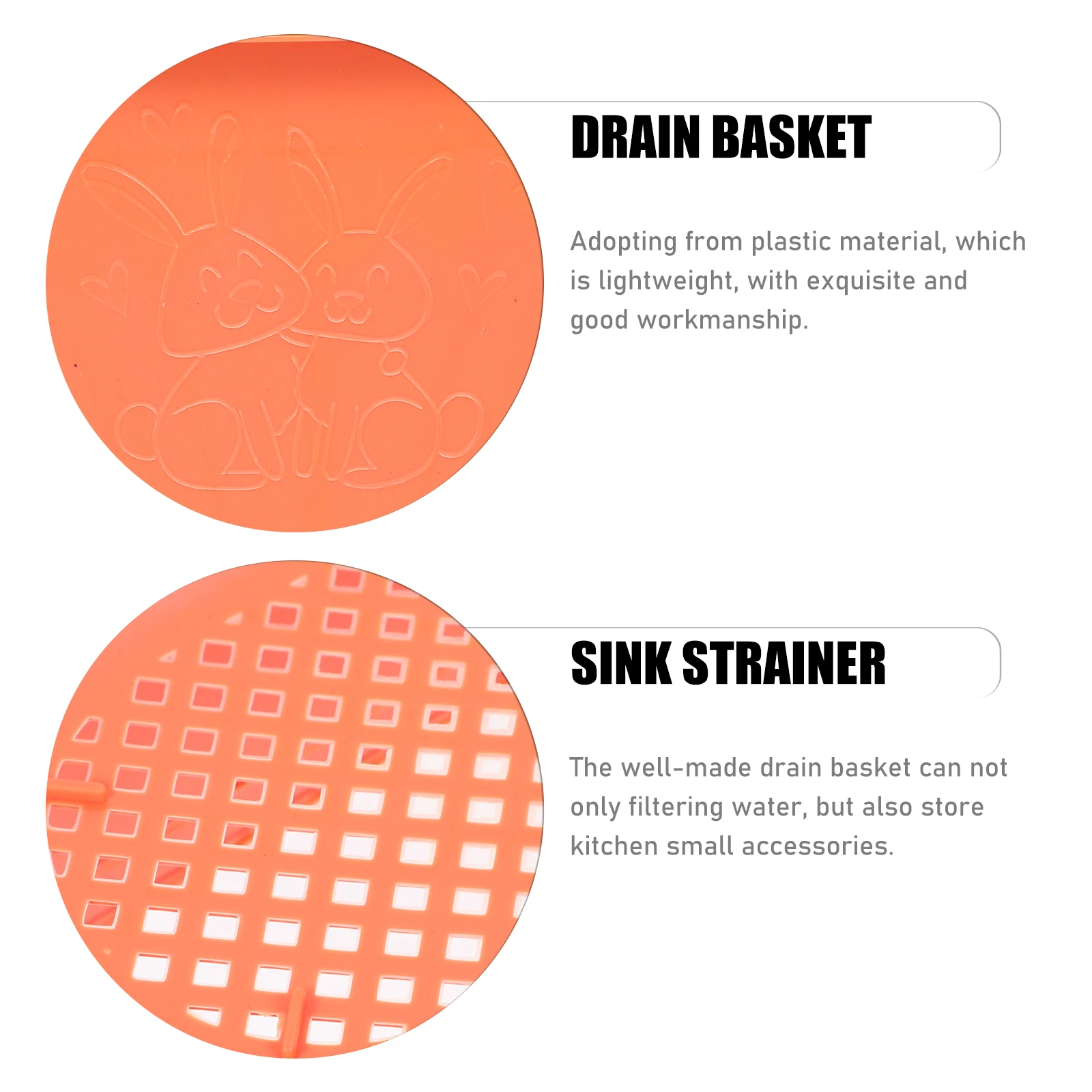 

Multifunctional Hanging Sink Drain Lightweight Plastic Kitchen Gadget Storage Rack Sink Strainer Basket For Food