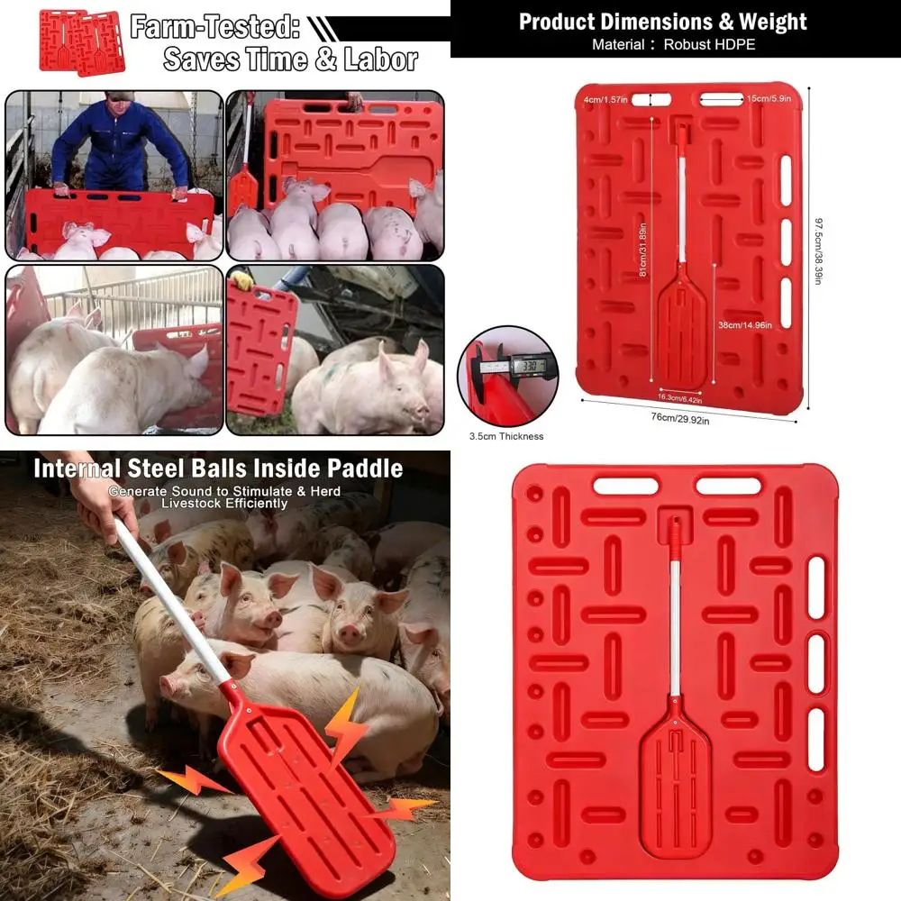 

Portable Livestock Sorting Panel with Paddle for Sheep, Goats, and Cattle - Lightweight Handling Equipment, Medium Size 38x30