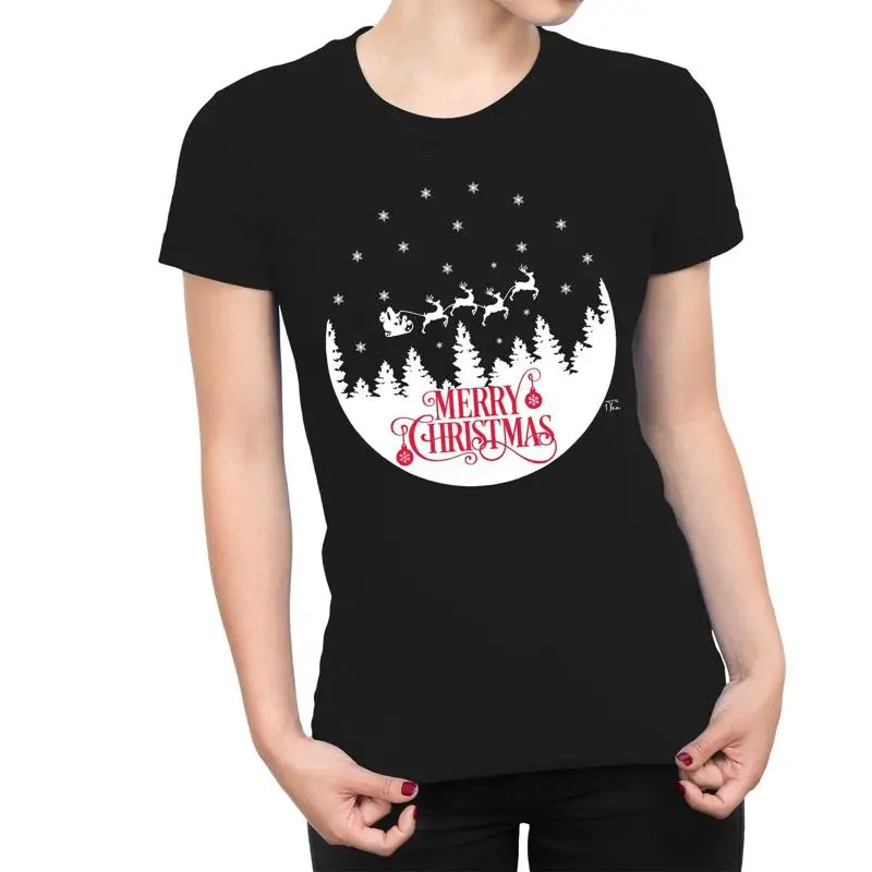 

1T T Shirt Womens Merry Christmas Globe