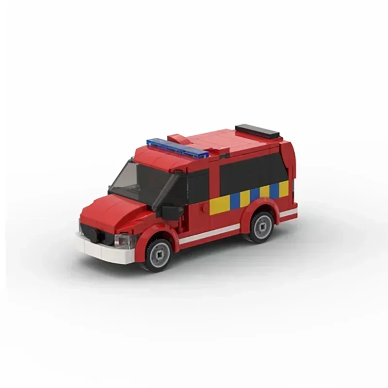 เมืองรถรุ่น Moc อาคารอิฐเบลเยียม Fire Chief รถเทคโนโลยี Modular Blocks ของขวัญของเล่นคริสต์มาส DIY ชุดประกอบ