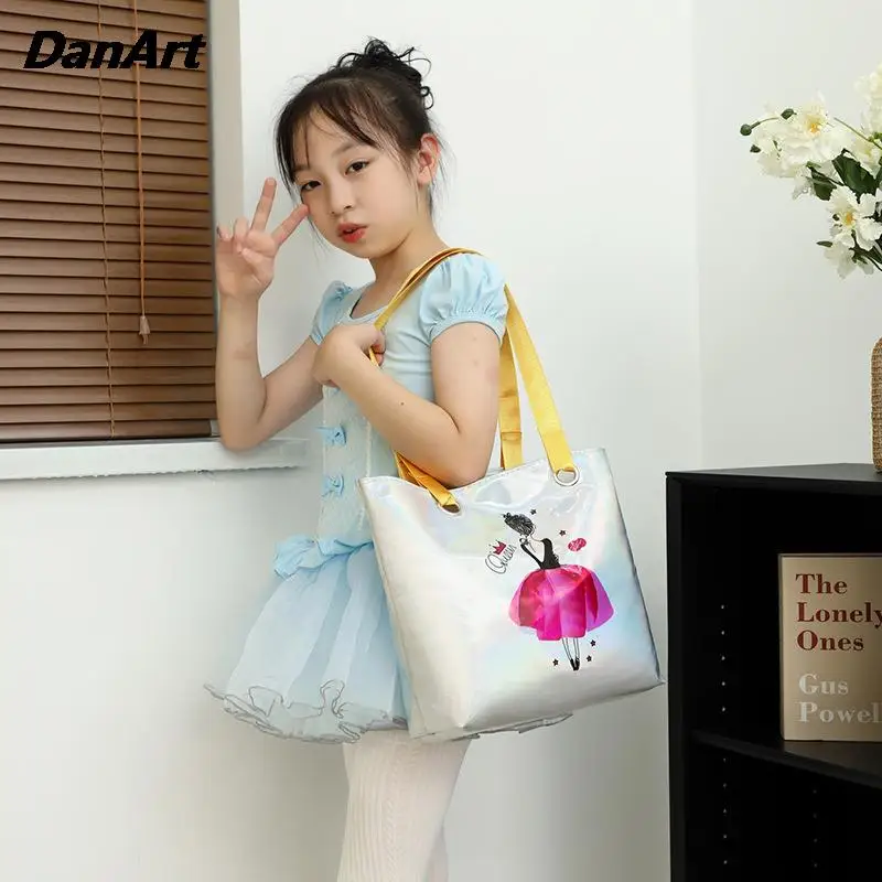 Online celebrity children's dance bag Girls' Storage Bag Colorful dance bag Handheld gift bag Girl music handbag Art cartoon