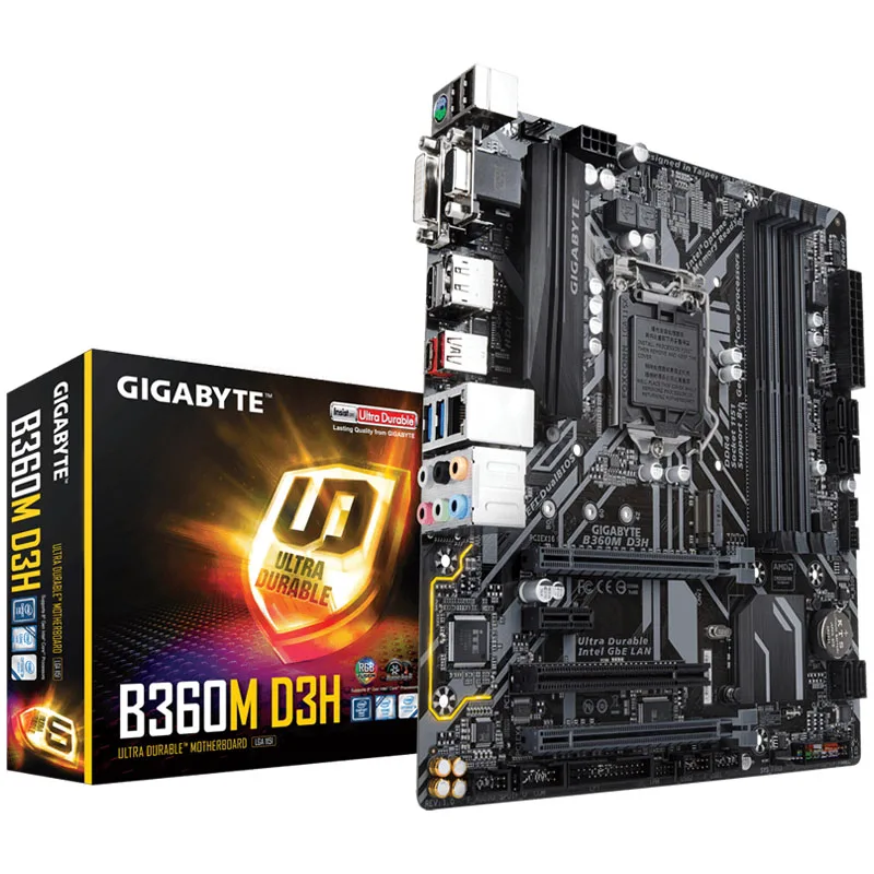 기가바이트 B360M D3H 오리지널 LGA 1151 DDR4 B360 데스크탑 E 스포츠 게임 컴퓨터 마더보드, 신제품