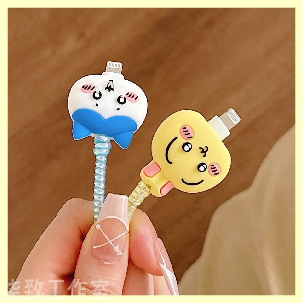 Kawaii Anime Chiikawa Charger Protective Case 20W Power Adapter Cover Anti-break Data Line Protector for IPhone Girls Cute Decor view 5