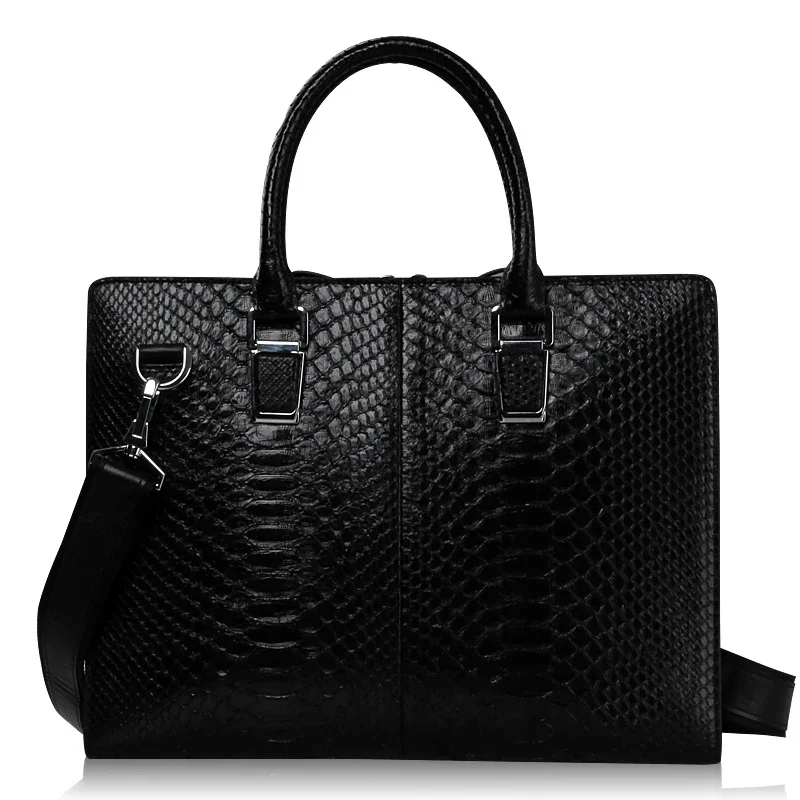 

Сумка Kadilaier Python, мужская сумка, деловая сумка, мужской портфель для отдыха, мужская деловая сумка со змеей, мужская