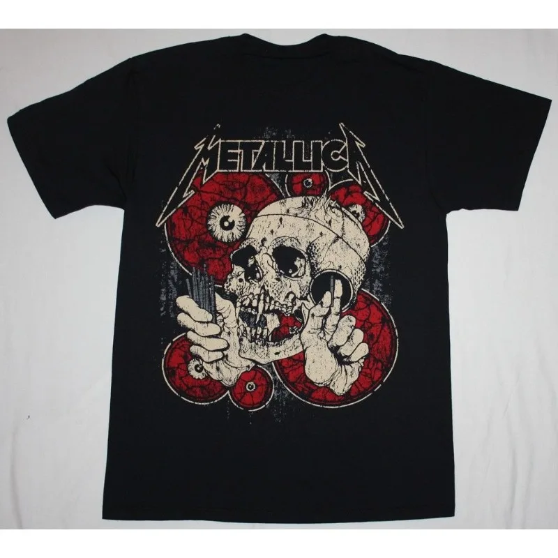 Camiseta masculina de manga curta com gola redonda Y2k, nova em top e camisetas, camiseta masculina METALLICA SKULL BLACK Ropa