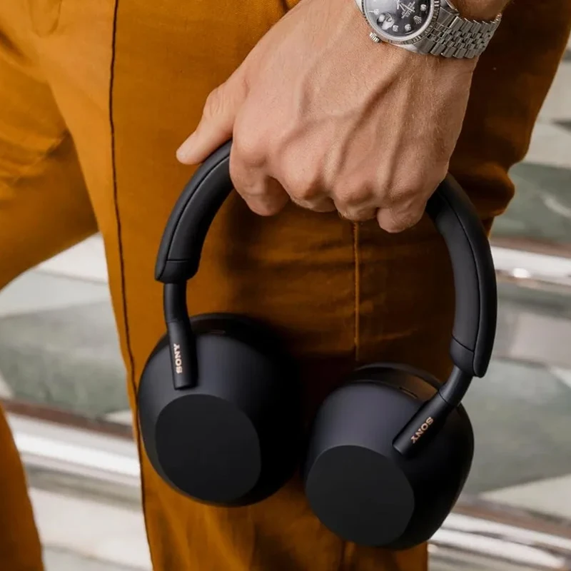 새로운 소니 WH 1000XM5 ANC 무선 블루투스 헤드폰, 선명한 통화 품질, 베이스 스테레오 사운드 이어폰, 오버이어 헤드셋