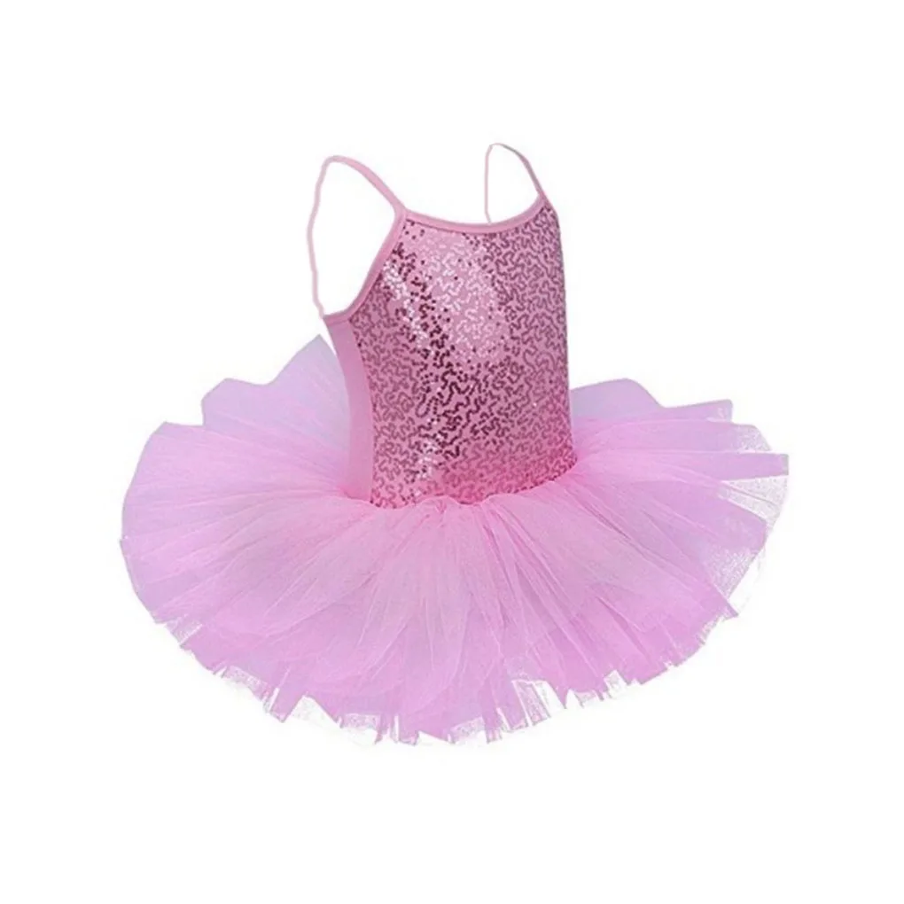 Vestido infantil profissional de balé, bebê dancewear, fantasias de ginástica, lantejoulas