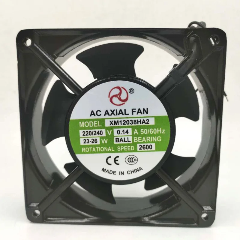 M  New XM12038HA2 AC 220/240V 0.14A 23-26W 2 wire AC AXIAL FAN#QW