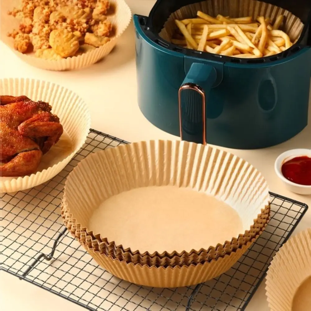 20/50Pcs New Disposable Air Fryer Paper Non-Stick Waterproof Frying Paper Oil Proof Baking Paper for Steamer Muffin Cupcake