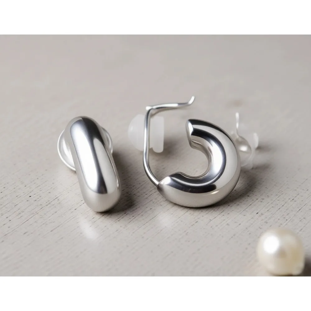 

Серьги-кольца с золотым покрытием 14K, маленькие, массивные, без прокола, для женщин и девушек, золотистого и серебристого цвета.