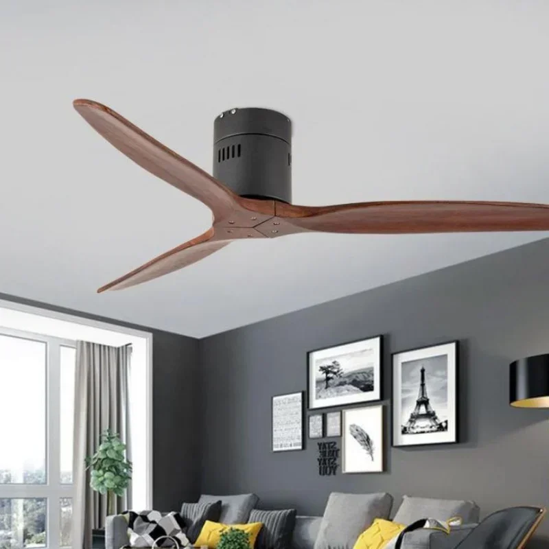 

Log Lamp 52-Inch Variable Frequency Wind Mute Power Saving Living Room Bedroom Ceiling Fan