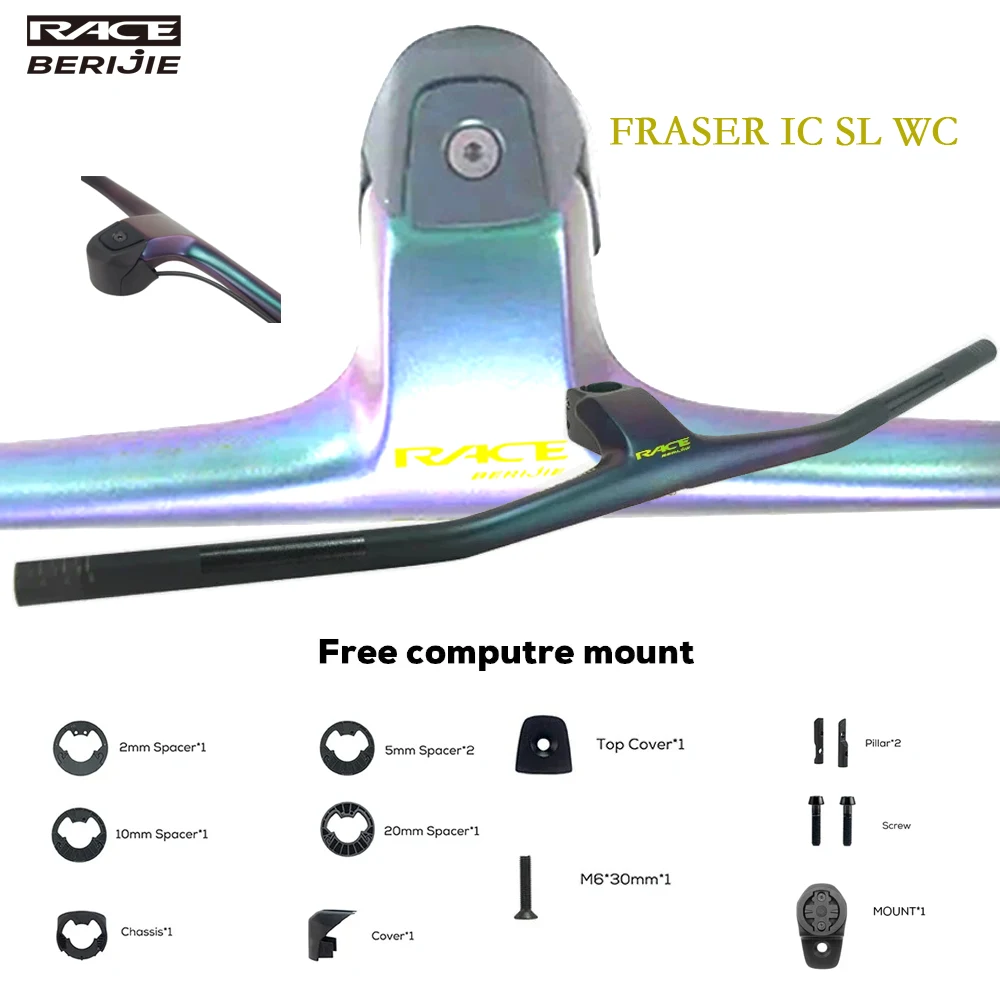 

RACE Chameleon Color FRASER IC SL WC -20 Degrees MTB Handlebar For Sparks Frame Full Carbon Fibre Integrated Cockpit