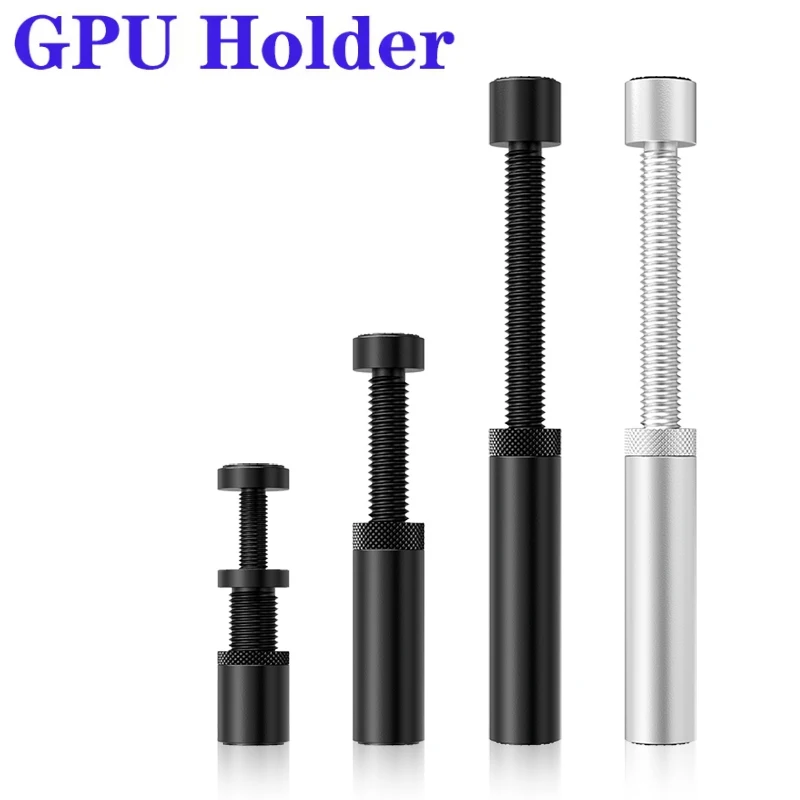 Support GPU en aluminium Support rotatif télescopique Vertical Support magnétique Support de carte vidéo Support de carte graphique Support 27-120mm