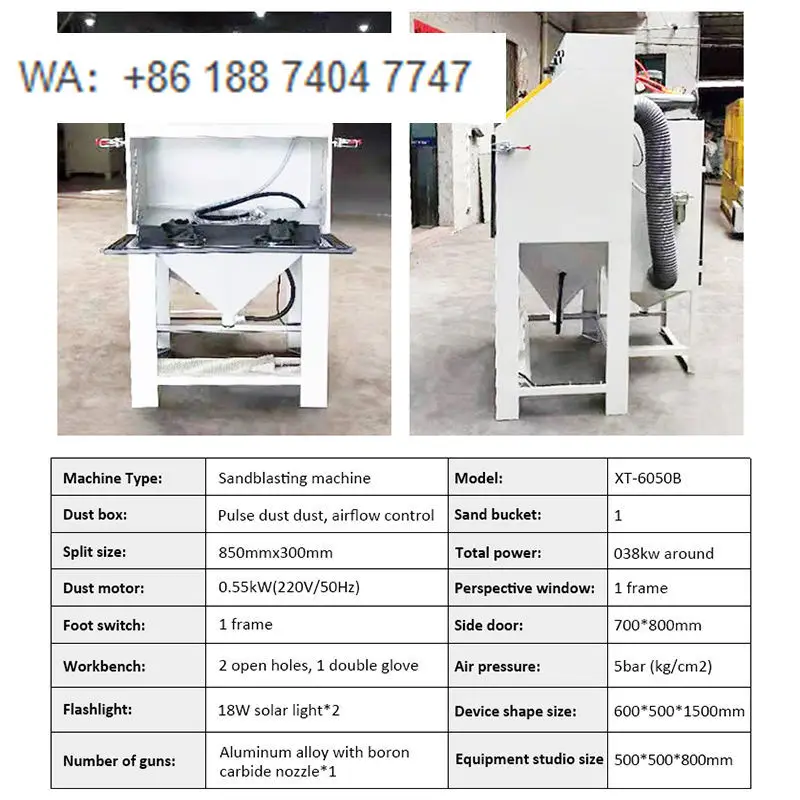 Easy Operation Industrial Manual Sand Blasting Machine Sandblaster Cabinet for High-precision