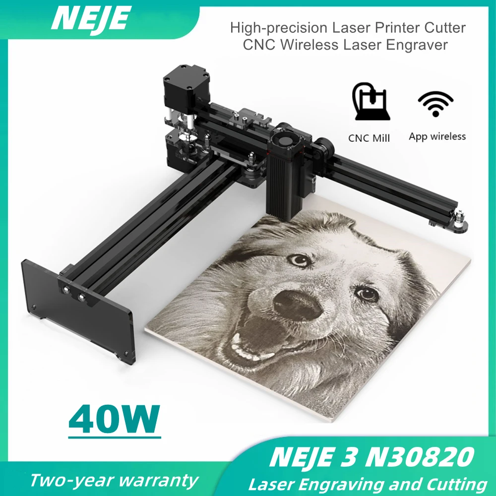 NEJE 40W Desktop CNC Laser Engraving Machine 3D Router Printer Wood DIY Marking Cutting Tool  APP Control Bluetooth