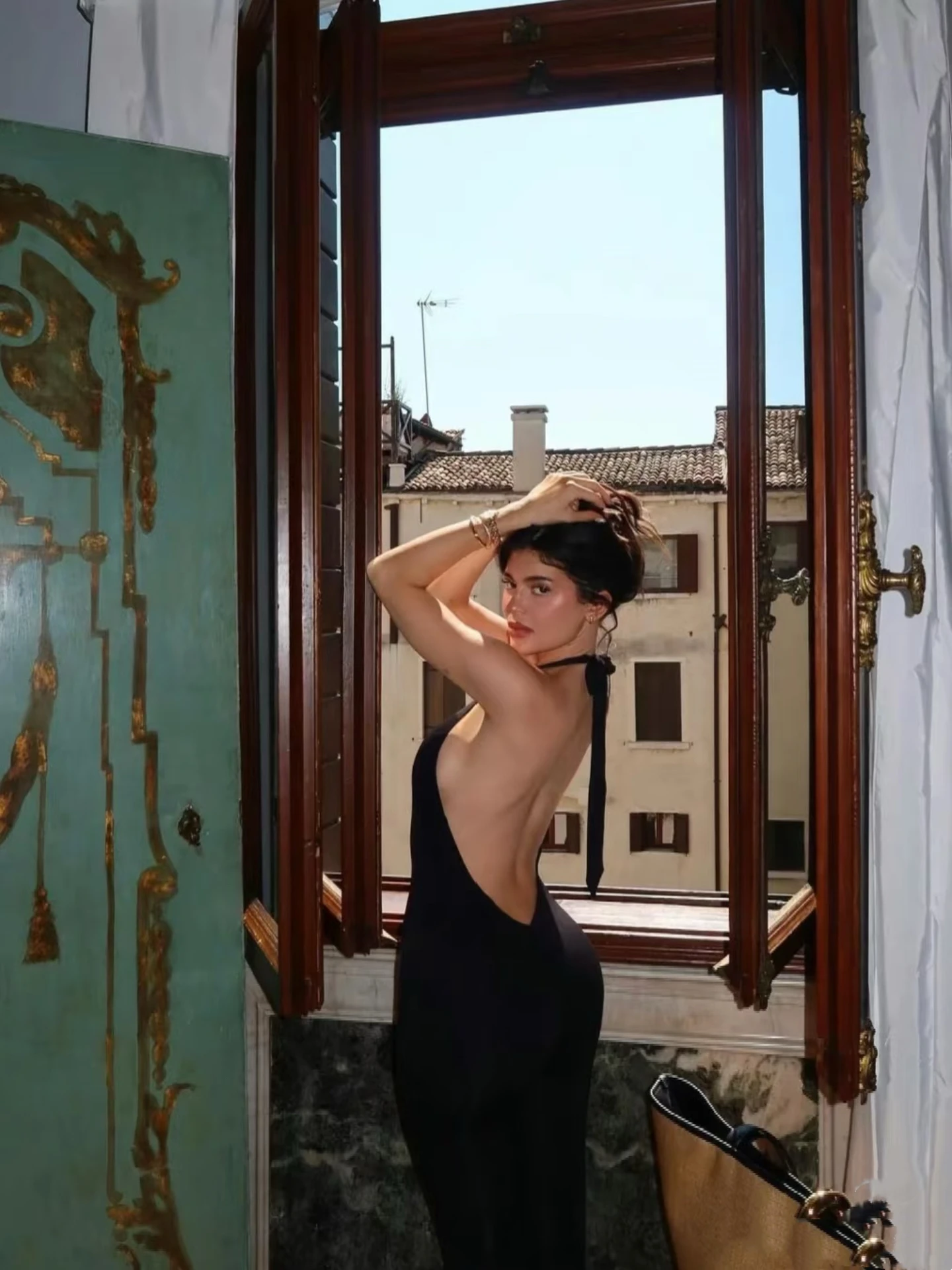 

Sexy Pure Color Elastic Bandeau One-Piece Suit Bal Neline High Waist Long Pants Polyester Fiber Straight Cut Summer