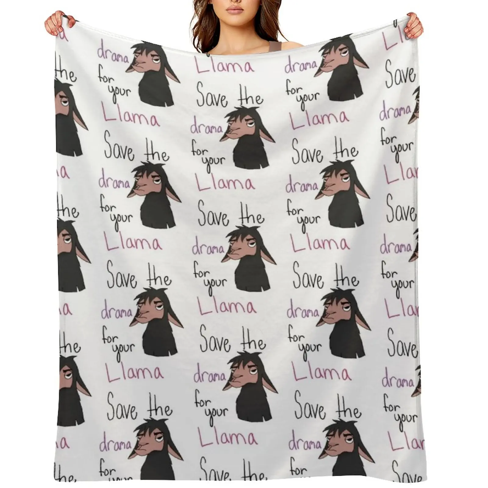 

Kuzko- Drama For Your Llama Throw Blanket For Decorative Sofa Thins Soft Plush Plaid Retros Blankets