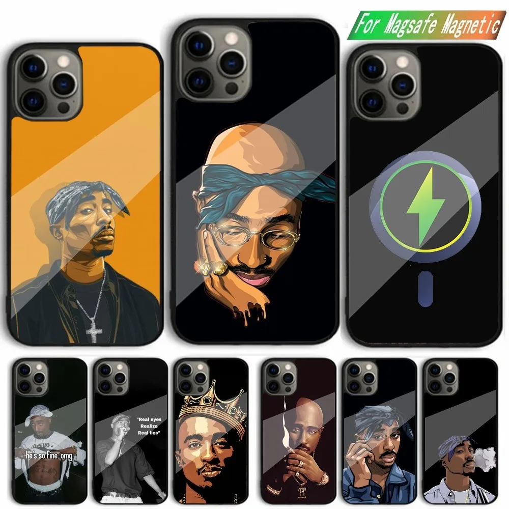 

Hiphop Rap 2Pac Tupac Shakur Phone Case For iPhone 15,14,13,12,11,Plus,Pro,Max Mini Magsafe Magnetic Wireless Charging