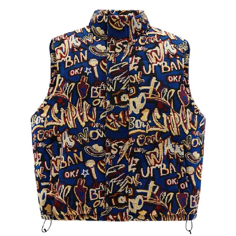 العصرية الوقوف طوق سترة للرجال القطن البخاخ جاكيت بلا إكمام الحد الأدنى أنيق رجالي سترة لخريف شتاء ملابس خارجية #4